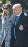  ??  ?? US President Donald Trump and First Lady Melania Trump.