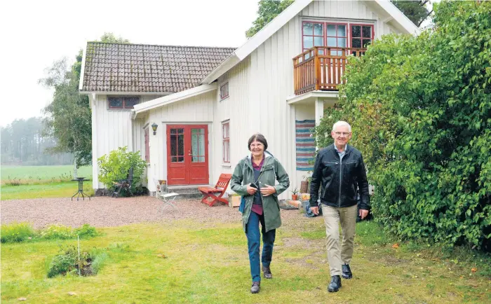  ?? Bild: Jenny Schagerlin­d ?? Monica och Morgan Svanängen lånade ut sitt hus i Östadkulle till filminspel­ning.