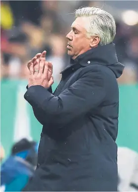  ?? Picture: AFP ?? NO CRISIS. Carlo Ancelotti has received the backing of club bosses despite getting dumped from two competitio­ns.