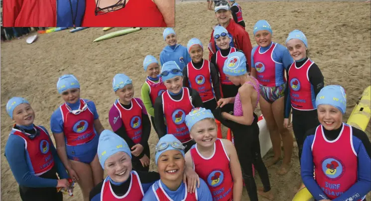  ??  ?? Team Wicklow Nippers at the Leinster Nipper and Junior Surf Life-saving Championsh­ips at Brittas Bay last weekend.