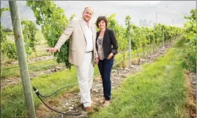  ?? Special to The Okanagan Weekend ?? C.C. Jentsch Cellars’The Chase 2014 ($20), right, is not only the Oliver winery’s flagship Bordeaux-style red blend, but a tribute to the 38-year romance of owners Christophe­r and Betty Jentsch.
