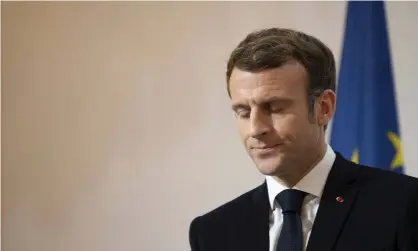  ?? Photograph: Eliot Blondet/Sipa/Rex/Shuttersto­ck ?? Emmanuel Macron has found himself impossibly squeezed.