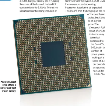  ??  ?? AMD’s budget chip offers a lot for not that much outlay.