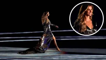  ??  ?? HOME TURF: Supermodel Gisele Bundchen came out of retirement to walk her final runway at the opening ceremony of the Rio Olympics