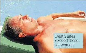  ??  ?? Death rates exceed those for women