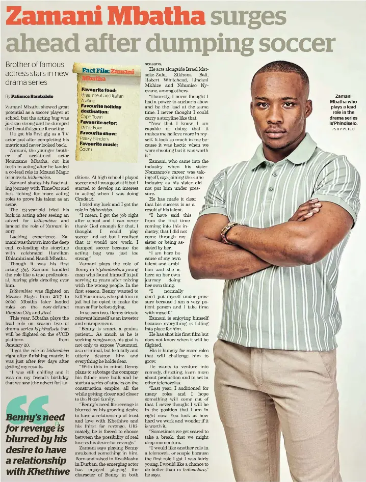 Zamani Mbatha surges ahead after dumping soccer - PressReader