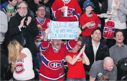  ?? J O H N MA H O N E Y ?? The Canadiens’ sustained slump has devoted fans yearning for happier times, when the club sat atop its division.