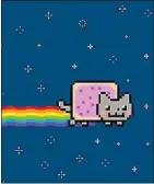  ??  ?? Chris Torres a vendu son Nyan Cat 300 ETH (une cryptomonn­aie), soit 470000 €.