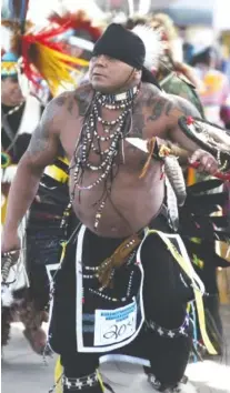  ?? STAFF FILE PHOTO ?? Wes Collins, from Cleveland, Tenn., dances during last year’s Pow Wow on the River in First Tennessee Pavilion.
