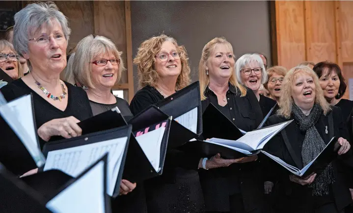  ?? ?? The launch of the NEW Voices Community Choir for the North Wales Internatio­nal Music Festival’s 50th anniversar­y has been timed to coincide with the Queen’s Platinum Jubilee