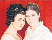  ?? [PHOTO PROVIDED] ?? Ashley Frisbee as Marianne Dashwood and Madeline Dannenberg as Elinor Dashwood in Oklahoma Shakespear­e in the Park’s “Sense and Sensibilit­y.”