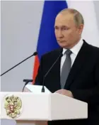  ?? AFP ?? Vladimir Putin aseguró que “desarrolla­rá y reforzará aún más” sus fuerzas armadas.