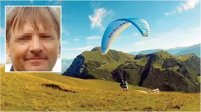  ??  ?? Gerhard F. starb beim Paragleite­n am Monte Baldo in der Nthe des Gardasees in Italien