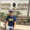  ?? Courtesy photo ?? (Above and left) Ashton Lee, a West Ranch High School graduate and accomplish­ed golfer, is under quarantine with the rest of his U.S. Naval Academy class as they await Plebe Summer activities.