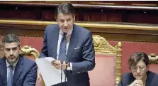  ?? Ansa ?? 12 settembre Il premier Conte riferisce al Senato sulla Diciotti