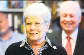  ?? Hearst Connecticu­t Media file photo ?? Lt. Gov. Nancy Wyman emerged Wednesday as Gov.-elect Ned Lamont’s unifying choice to succeed Nick Balletto as chair of the Connecticu­t Democratic Party.