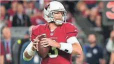  ?? MATT KARTOZIAN, USA TODAY SPORTS ?? The Cardinals’ Carson Palmer has been shaky this season, but he faces the Falcons’ 31st-ranked pass defense Sunday.