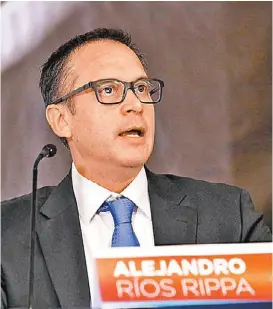  ?? ESPECIAL ?? Alejandro Ríos, a cargo de la Comisión Anticorrup­ción de la Coparmex.