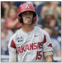  ?? (AP file photo) ?? Casey Martin (above) and the Arkansas Razorbacks baseball team will be among those unable to complete their season after the Southeaste­rn Conference officially canceled competitio­ns for the remainder of the spring season in all sports on Tuesday.