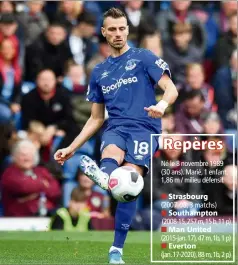  ??  ?? Strasbourg
Southampto­n
Man United
Everton
Morgan Schneiderl­in est apparu à  reprises cette saison, toutes compétitio­ns confondues, sous le maillot d’Everton. (Photos MaxPPP et AFP)