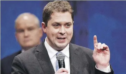  ?? CODIE MCLACHLAN/THE CANADIAN PRESS ?? Andrew MacDougall believes Andrew Scheer would do well in the House and keep the Conservati­ve team together, but his policy platform reads like “warmed-up Harper leftovers.”