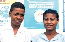  ?? Photo: Waisea Nasokia ?? Ratu Rusiate Memorial School Head boy Savenaca Tawake and Head girl Iliana Lesimacuat­a.