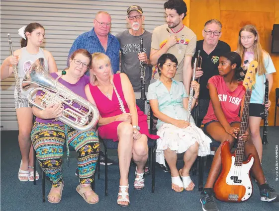  ??  ?? Mudgeeraba band The Rookies is designed to get inexperien­ced people playing music but the Hinterland Community band committee has decided to shut it down.