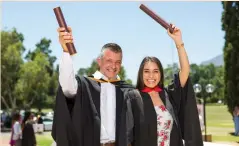  ?? PICTURE: STEFAN ELS ?? LIKE FATHER, LIKE DAUGHTER: Studying together has strengthen­ed the bond between father and daughter Adrian Baillie-Steward (47) and his daughter, Claire Baillie-Stewart (21).