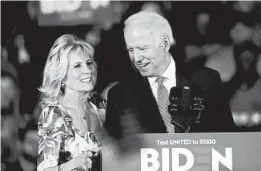  ?? GERALD HERBERT/AP ?? Some who have worked with Jill Biden, the wife of Democratic presidenti­al nominee Joe Biden, note the warmth she exudes will appeal to Americans facing tough times.