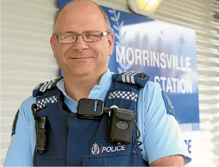  ?? TERESA RAMSEY/FAIRFAX NZ ?? Morrinsvil­le Police sergeant Vic Sneddon.