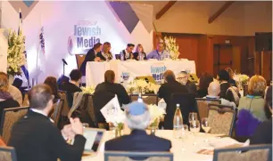  ??  ?? JOURNALIST­S attend the Jewish Media Summit on Sunday at Jerusalem’s Inbal Hotel.