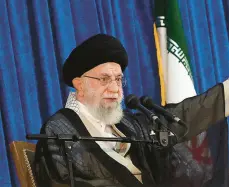  ?? OFFICE OF IRAN’S SUPREME LEADER ?? Iran’s Supreme Leader Ayatollah Ali Khamenei on Saturday slammed the U.S. during a speech marking the death of his predecesso­r.