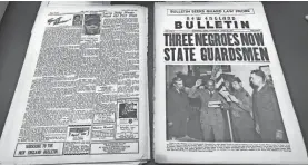  ?? SUSAN HAIGH/AP ?? An April 1949 edition of the black-owned New England Bulletin.