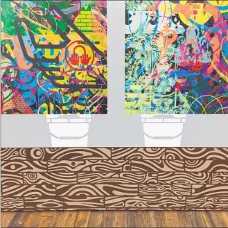  ?? Ryan McGinness Studios I nc. / Ar t Resource, NY ?? “STUDIO VIEW,” Ryan McGinness Studio, 2016. McGinness’ artworks are at Kohn Gallery.