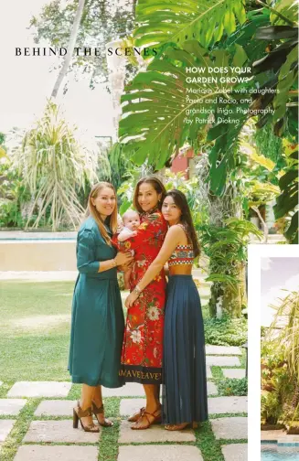  ??  ?? Mariciris Zobel with daughters Paola and Rocio, and grandson Iñigo. Photograph­y by Patrick Diokno HOW DOES YOUR GARDEN GROW?