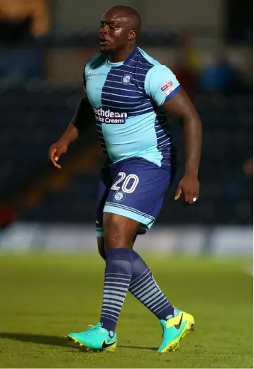  ??  ?? It’s not too difficult to see why Wycombe Wanderers striker Adebayo Akinfenwa is known as ‘The Beast’.