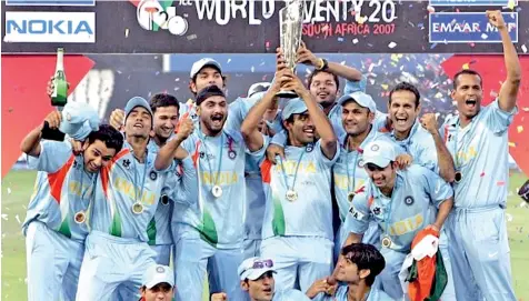  ??  ?? In 2007 India won the ICC T-20 world cup playing with a bunch of youngsters under Dohni and India was never the same cricket unit ever again.