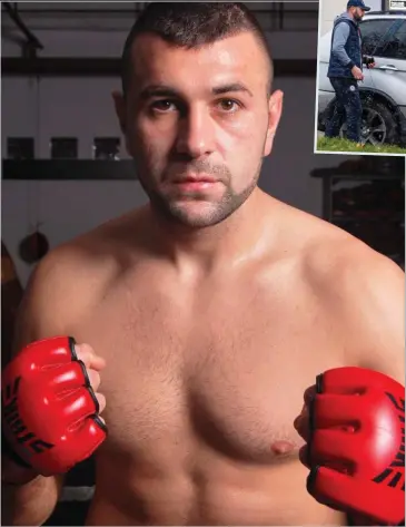  ??  ?? Cagefighte­r: Preda went on the run after being sentenced to jail in Romania