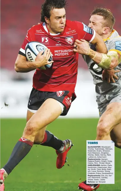  ?? PICTURE: Getty Images ?? Striking right balance: Gloucester fly-half Lloyd Evans