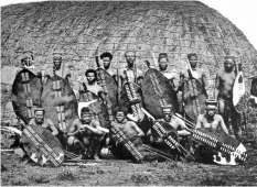  ?? ?? ■ The fighting at Isandlwana on 22 January 1879 represente­d a decisive victory for the Zulus, a group of whom are pictured here at around the time of the Zulu War.