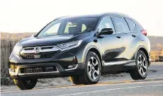  ?? HONDA ?? Canadian sales of the 2018 Honda CR-V are up 18 per cent.