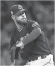  ?? KEN BLAZE, USA TODAY SPORTS ?? Corey Kluber pitched six scoreless innings in Game 1.