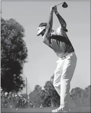  ?? [RYAN ?? Bubba Watson tees off on the second hole during the final round of the Genesis Open Sunday at Riviera Country Club. He closed with 2-under 69 for a two-shot victory.