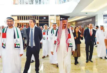  ?? Ahmed Ramzan/ Gulf News ?? Ali Rashid Lootah, Nakheel chairman, and other officials at the opening day of Nakheel Mall in Palm Jumeirah yesterday.