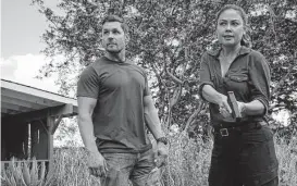  ?? CBS ?? Linc Hand, with Vanessa Lachey, returns to “NCIS: Hawai‘i” to guest star in this episode that sees the team hunt down an internatio­nal killer.