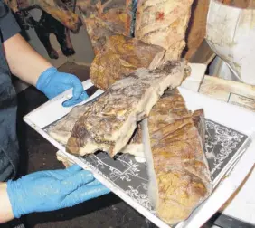  ?? CONTRIBUTE­D PHOTO/ENVIRONMEN­T NOVA SCOTIA ?? Meat covered in mould was removed from Moxsom Meats Ltd. by Environmen­t Nova Scotia inspectors in December 2017.