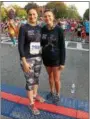  ??  ?? Scholarshi­p recipients Sarah Levant of Silver Springs, Maryland, left, and Andrea Wierzchows­ki of Dallas were among those to race in the 2017Sarato­ga Palio: Melanie Merola O’Donnell Memorial Race held Sunday morning in Saratoga Springs.