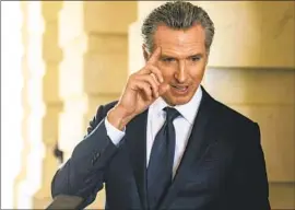  ?? Kent Nishimura Los Angeles Times ?? SPECULATIO­N that Gov. Gavin Newsom would run for president was fueled when he ran TV ads in Florida denouncing that state’s conservati­ve social policies.
