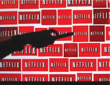  ??  ?? THE NETFLIX logo is shown in this illustrati­on photograph in Encinitas, California, Oct. 14, 2014.