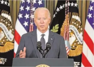  ?? // EFE ?? Biden comparece ante los medios en la Casa Blanca